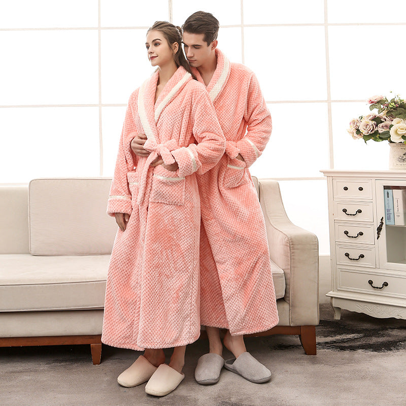 Couple Luxury Winter Pajamas & Hooded Bathrobe Gown – Men & Women