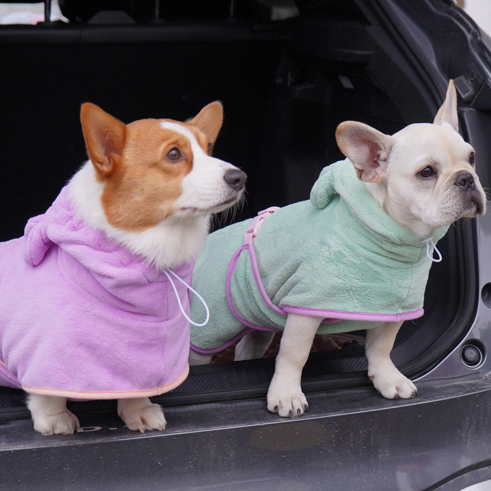 Pet Dog Bathrobe – Super Absorbent Microfiber Drying Towel
