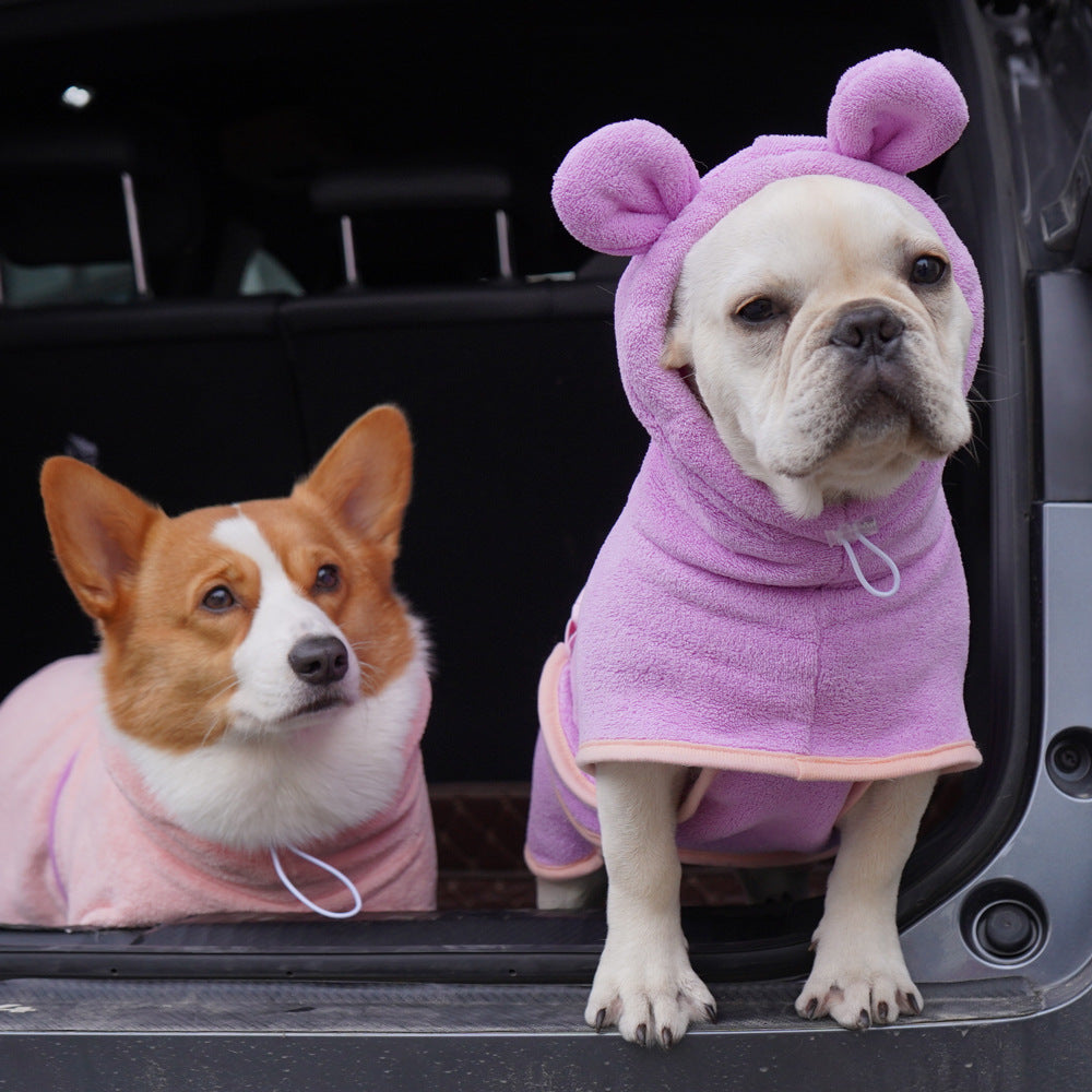Pet Dog Bathrobe – Super Absorbent Microfiber Drying Towel