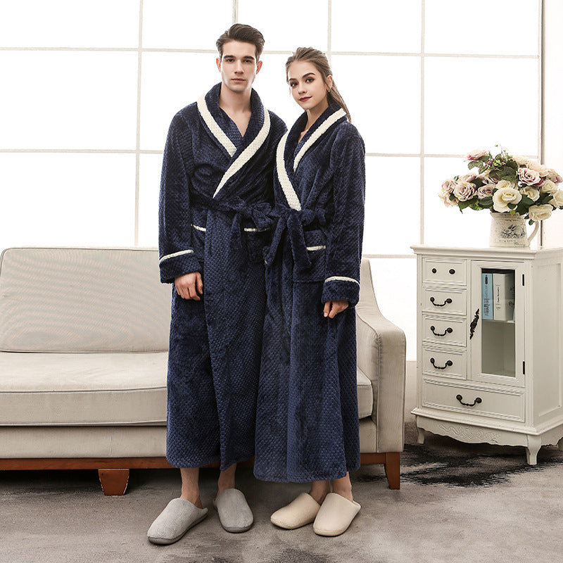 Couple Luxury Winter Pajamas & Hooded Bathrobe Gown – Men & Women